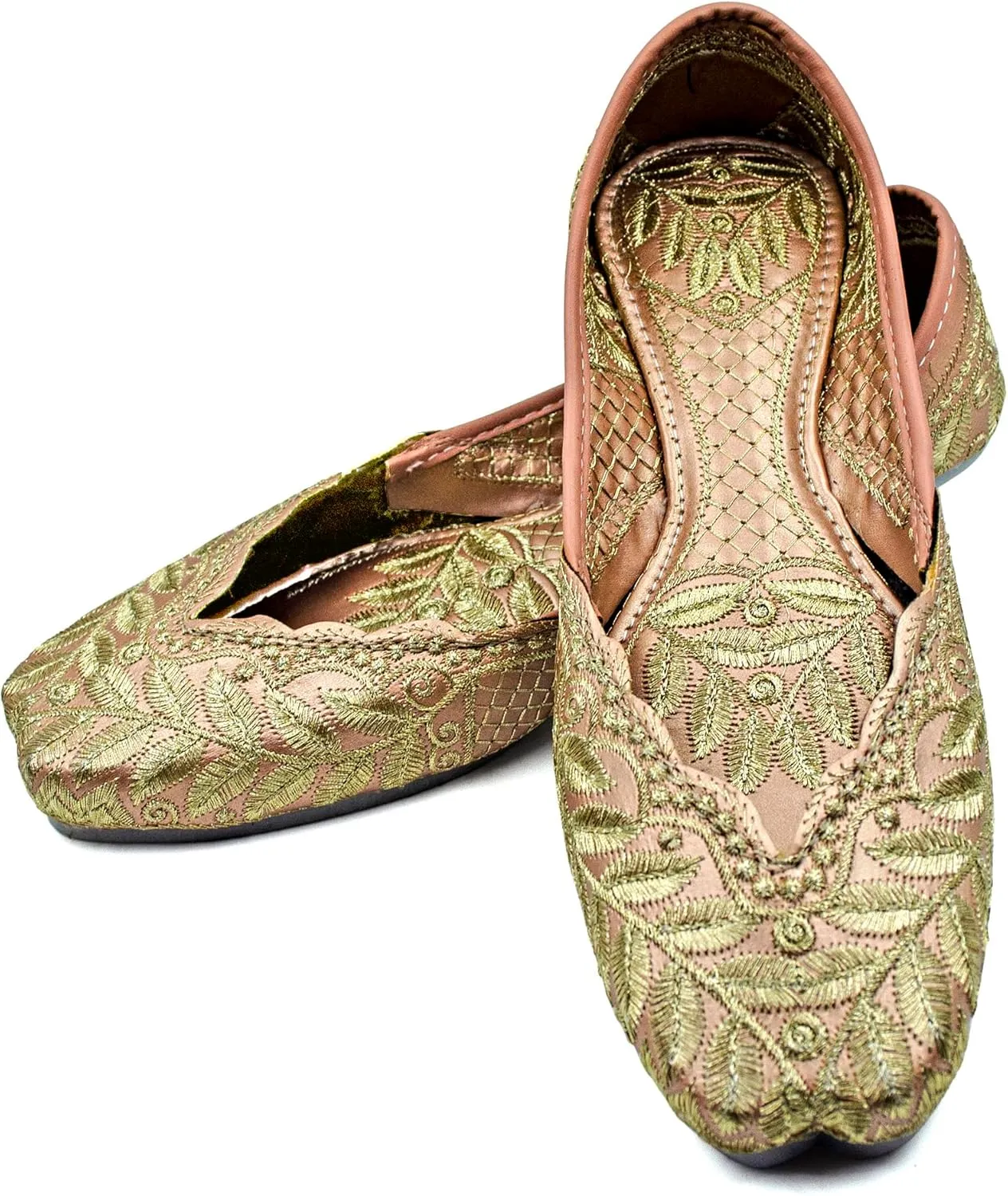 Chandrakala Bridal Mojaris for Women Flats Punjabi Jutti Ethnic Flats,(WF140-P)
