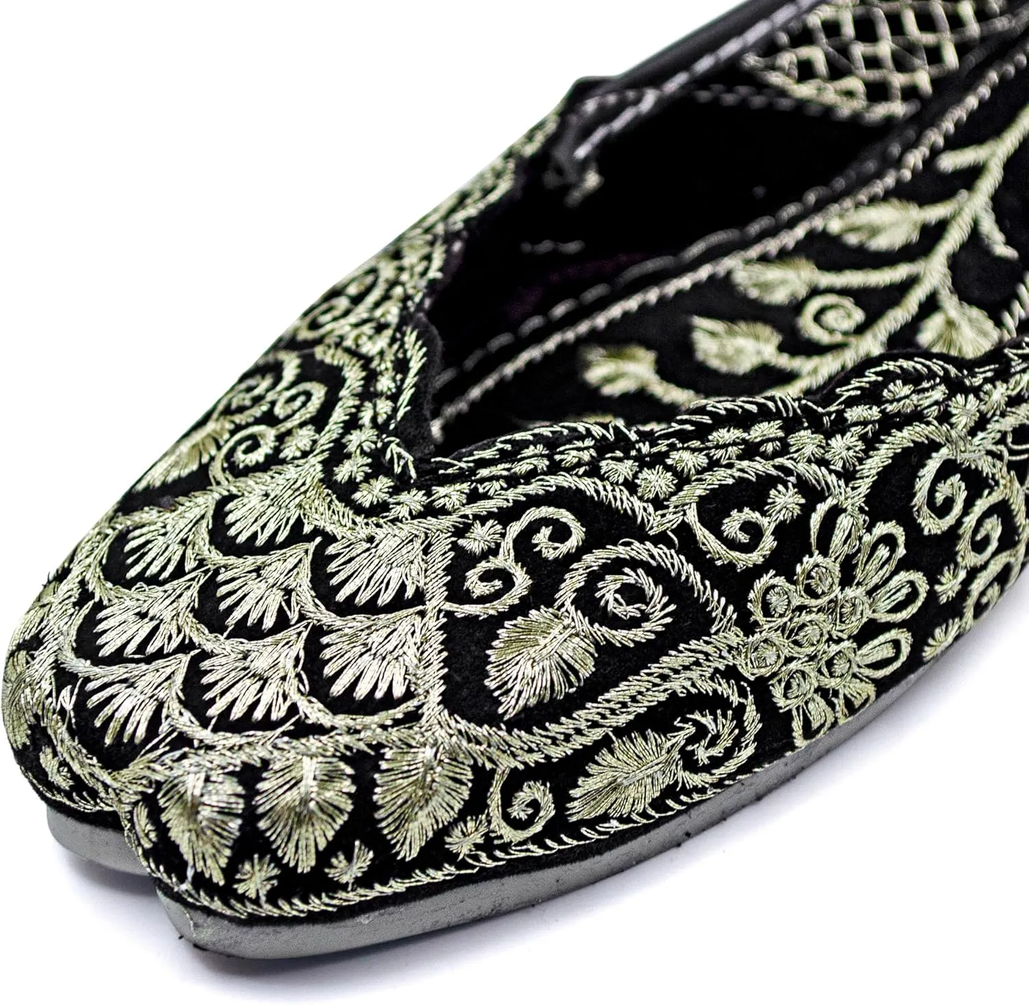 Chandrakala Bridal Mojaris for Women Flats Punjabi Jutti Ethnic Flats,(WF140-P)
