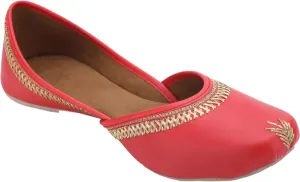 Chandrakala Bridal Mojaris for Women Flats Punjabi Jutti Ethnic Flats,(WF140-P)
