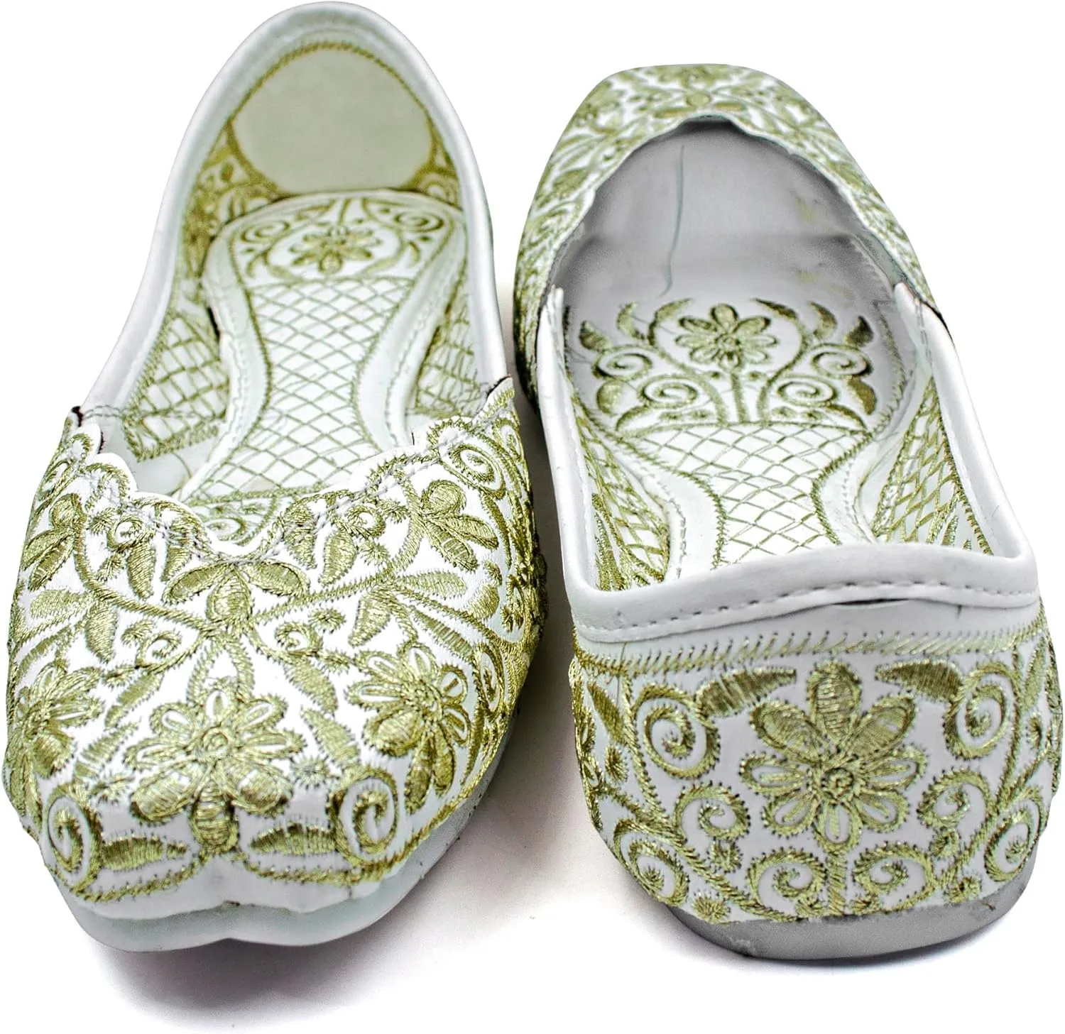 Chandrakala Bridal Mojaris for Women Flats Punjabi Jutti Ethnic Flats,(WF140-P)