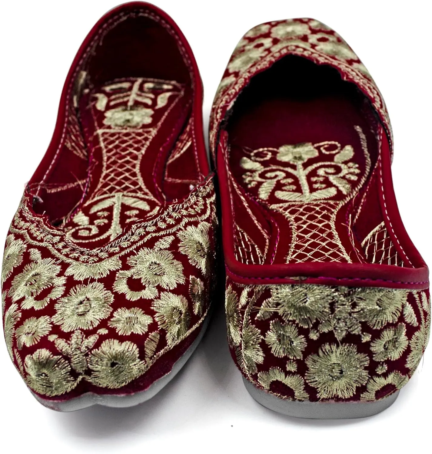 Chandrakala Bridal Mojaris for Women Flats Punjabi Jutti Ethnic Flats,(WF140-P)