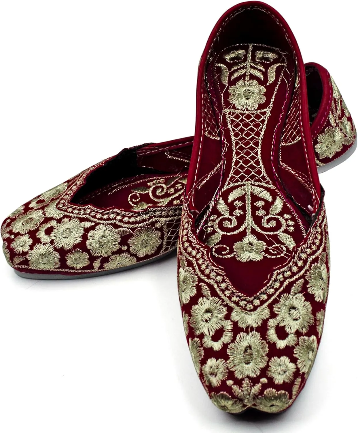 Chandrakala Bridal Mojaris for Women Flats Punjabi Jutti Ethnic Flats,(WF140-P)