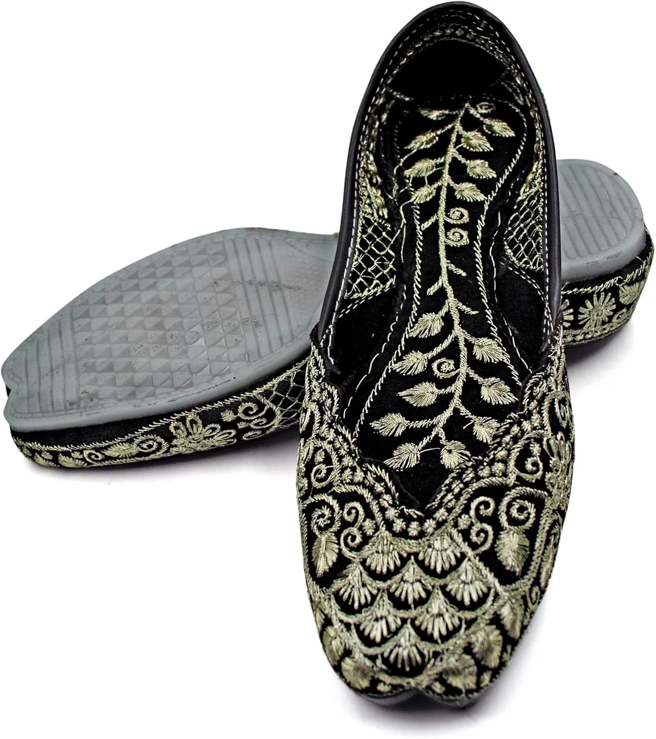 Chandrakala Bridal Mojaris for Women Flats Punjabi Jutti Ethnic Flats,(WF140-P)