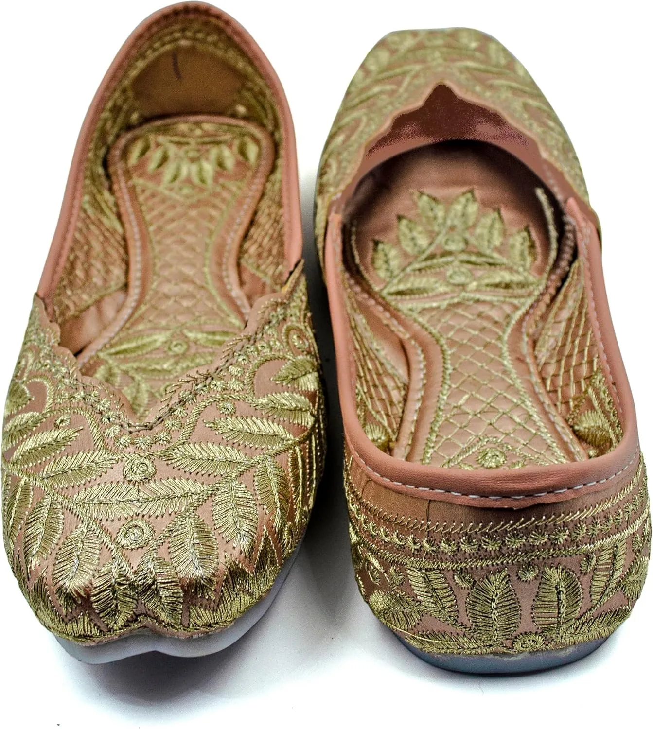Chandrakala Bridal Mojaris for Women Flats Punjabi Jutti Ethnic Flats,(WF140-P)