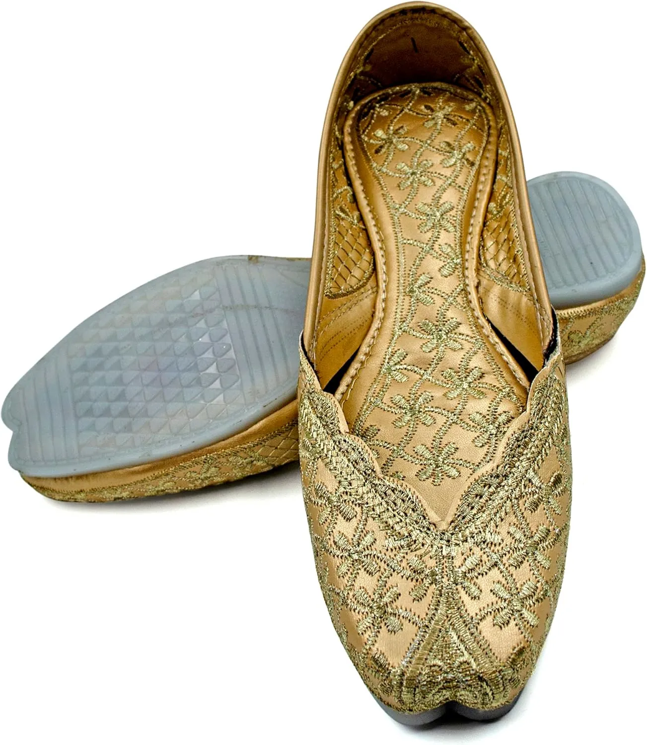 Chandrakala Bridal Mojaris for Women Flats Punjabi Jutti Ethnic Flats,(WF140-P)