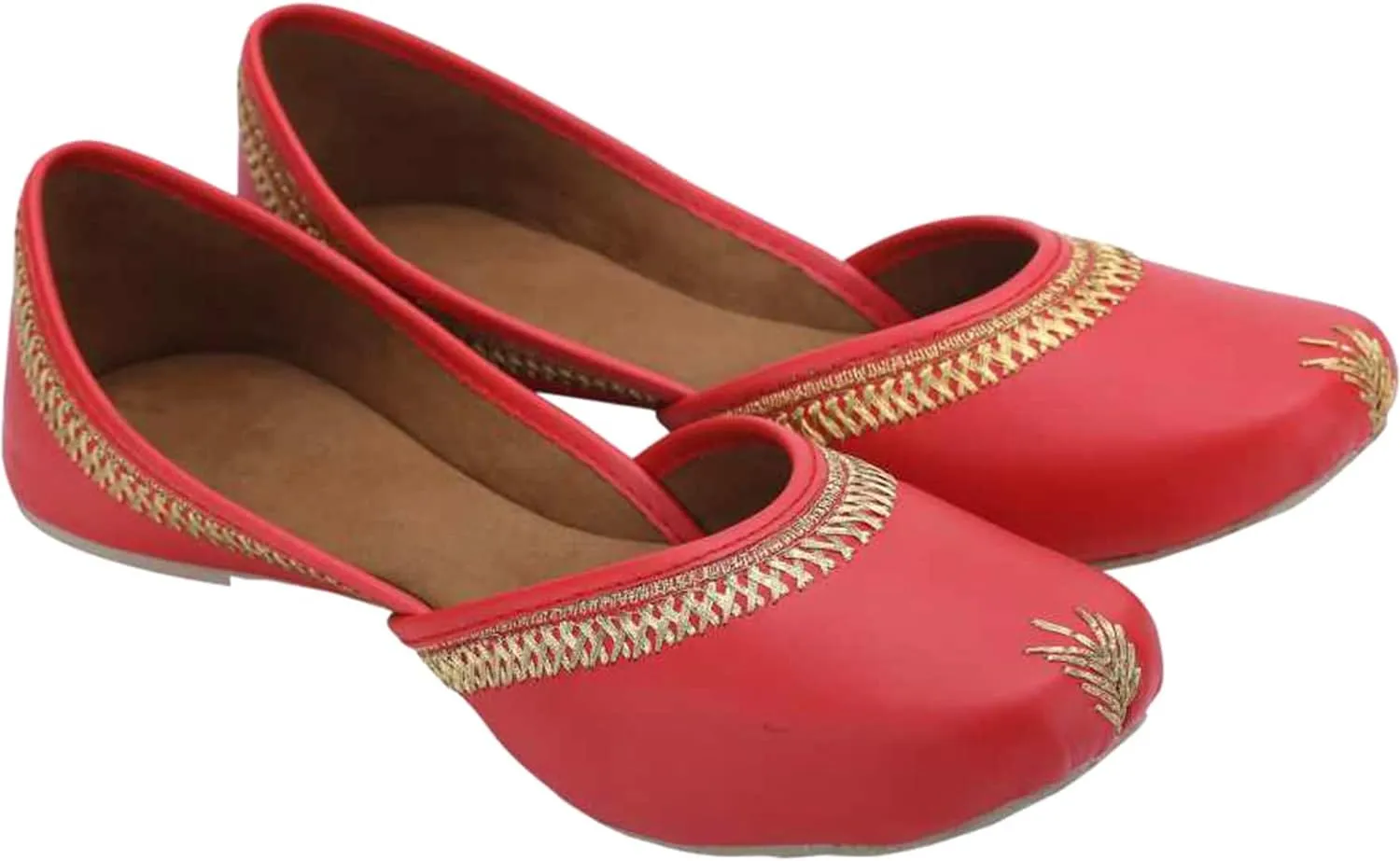 Chandrakala Bridal Mojaris for Women Flats Punjabi Jutti Ethnic Flats,(WF140-P)
