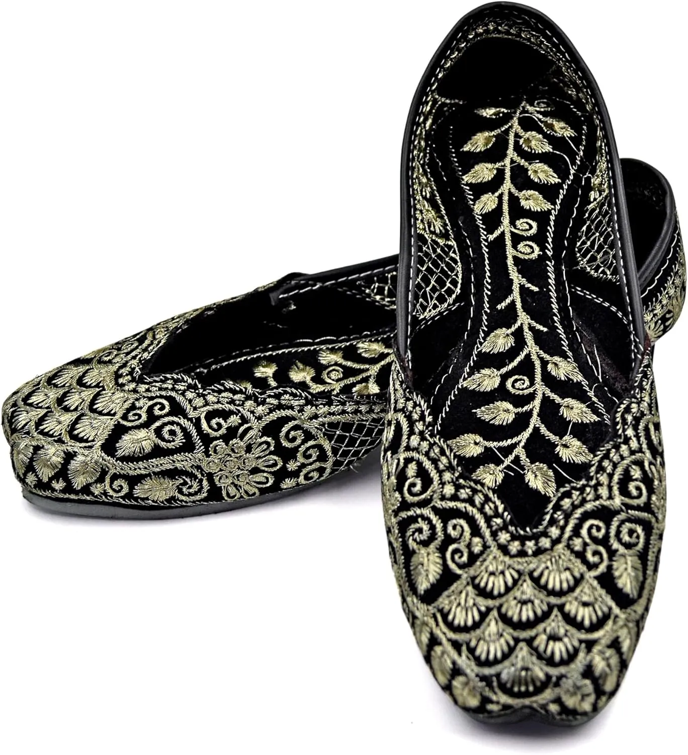 Chandrakala Bridal Mojaris for Women Flats Punjabi Jutti Ethnic Flats,(WF140-P)