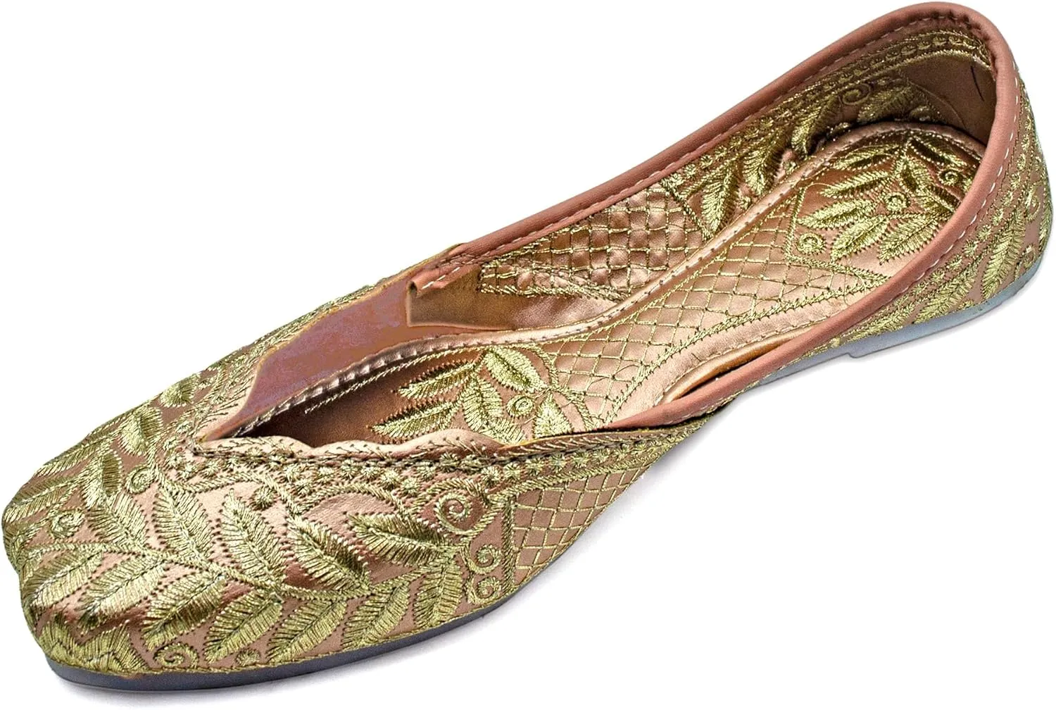 Chandrakala Bridal Mojaris for Women Flats Punjabi Jutti Ethnic Flats,(WF140-P)