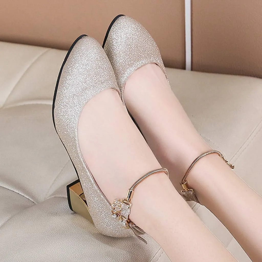 Chunky Heels Pump Women's Lace Up Heeled Sandals Low Black Heels Womens Strappy Ankle Strap Dress Party Shoes