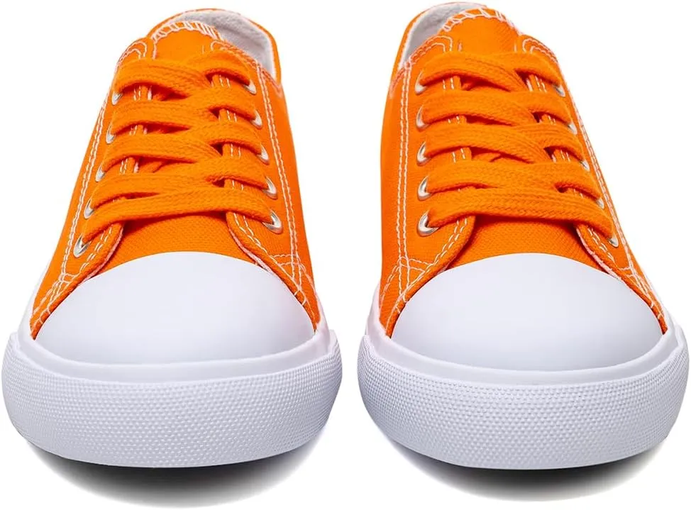 Classic Unisex Low-Top Canvas Sneakers – Boys Girls and Toddler Casual Lace-Up Shoes with Rubber Sole, Includes Extra White Shoelaces