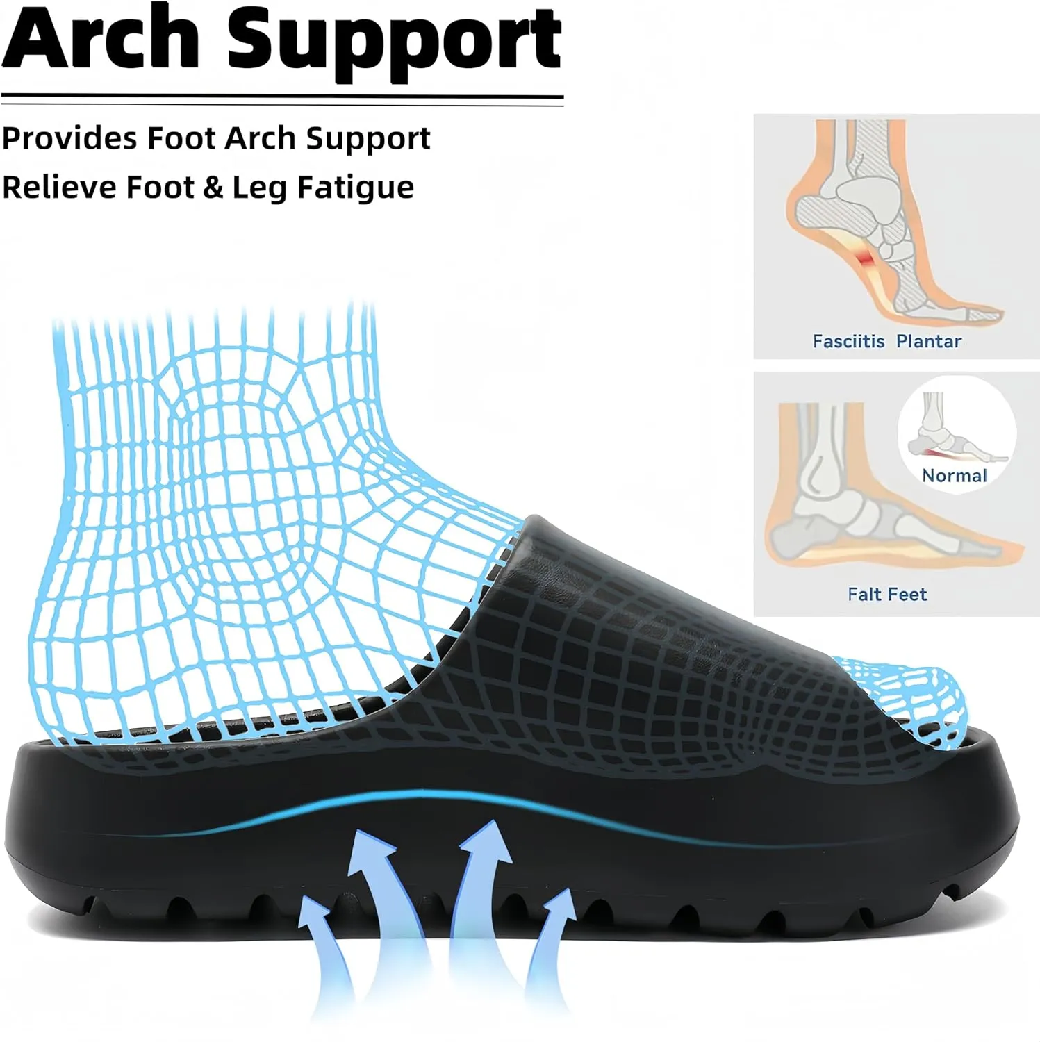 Cloud Slides for Women Men, Recovery Womens Pillow Slides,EVA Anti-Slip shower shoes,Thick Sole Open Toe Garden Shoes,men's sandals,mens slippers for Indoor and Outdoor Size