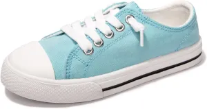 Colgo Boys Girls Sneakers Canvas Lace up Walking Shoes for Little Big Kids Size 11-6