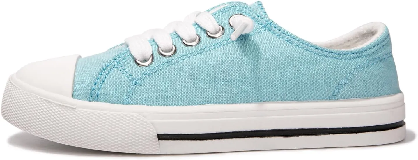 Colgo Boys Girls Sneakers Canvas Lace up Walking Shoes for Little Big Kids Size 11-6