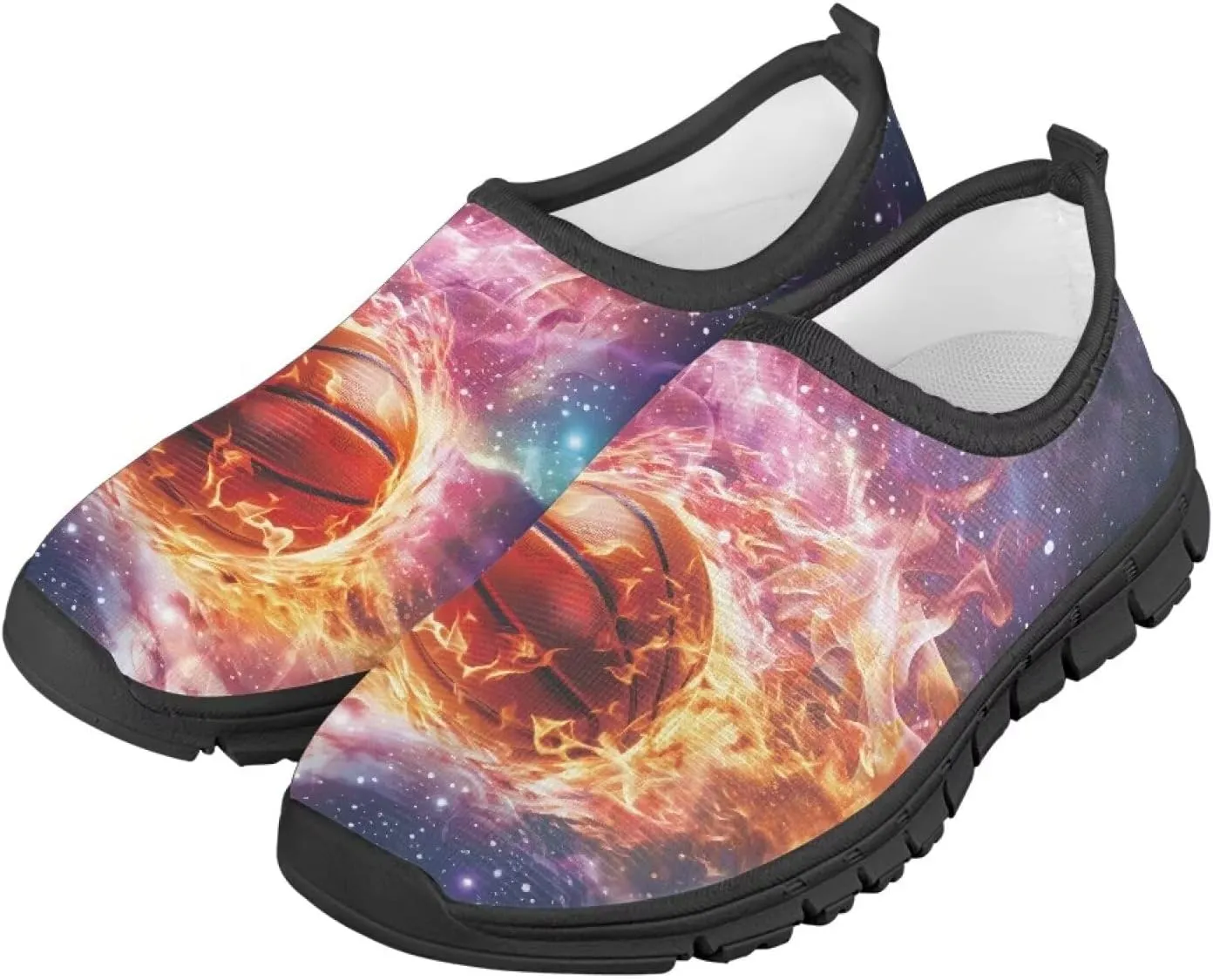 Cool Boys Tennis Shoes Little Kids Slip On Shoes Ball Themed Running Shoes