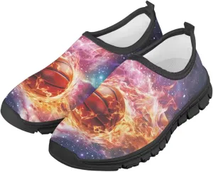 Cool Boys Tennis Shoes Little Kids Slip On Shoes Ball Themed Running Shoes