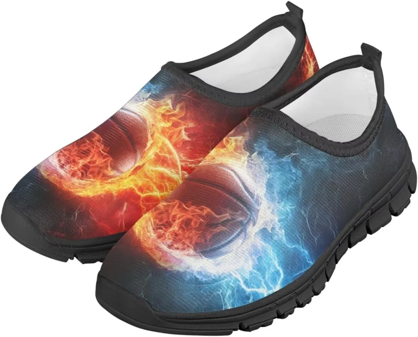 Cool Boys Tennis Shoes Little Kids Slip On Shoes Ball Themed Running Shoes