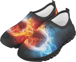 Cool Boys Tennis Shoes Little Kids Slip On Shoes Ball Themed Running Shoes
