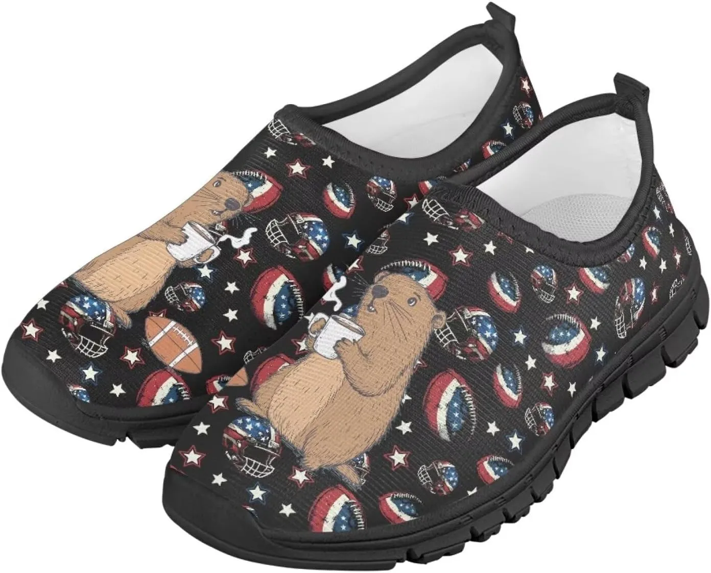 Cool Boys Tennis Shoes Little Kids Slip On Shoes Ball Themed Running Shoes