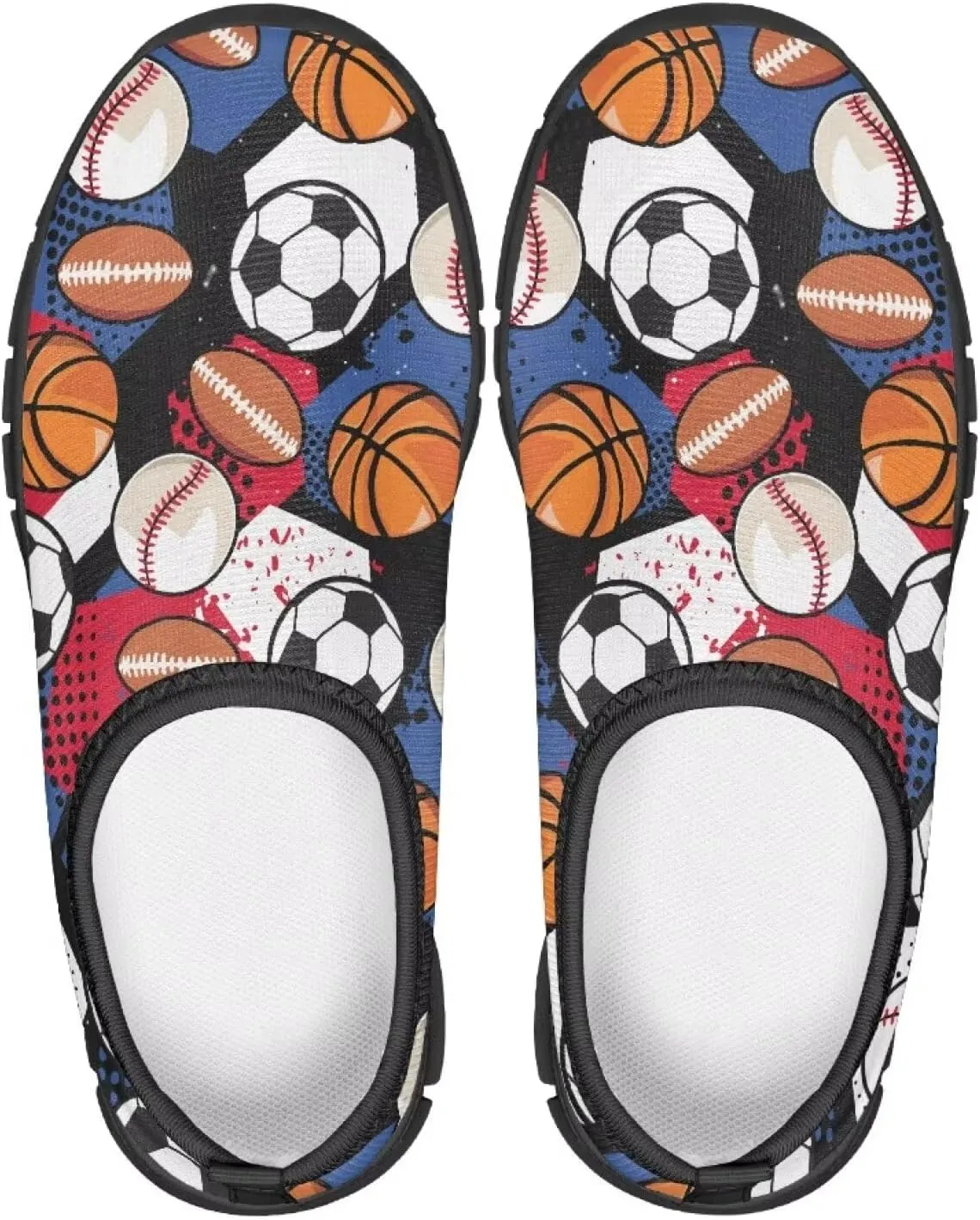 Cool Boys Tennis Shoes Little Kids Slip On Shoes Ball Themed Running Shoes