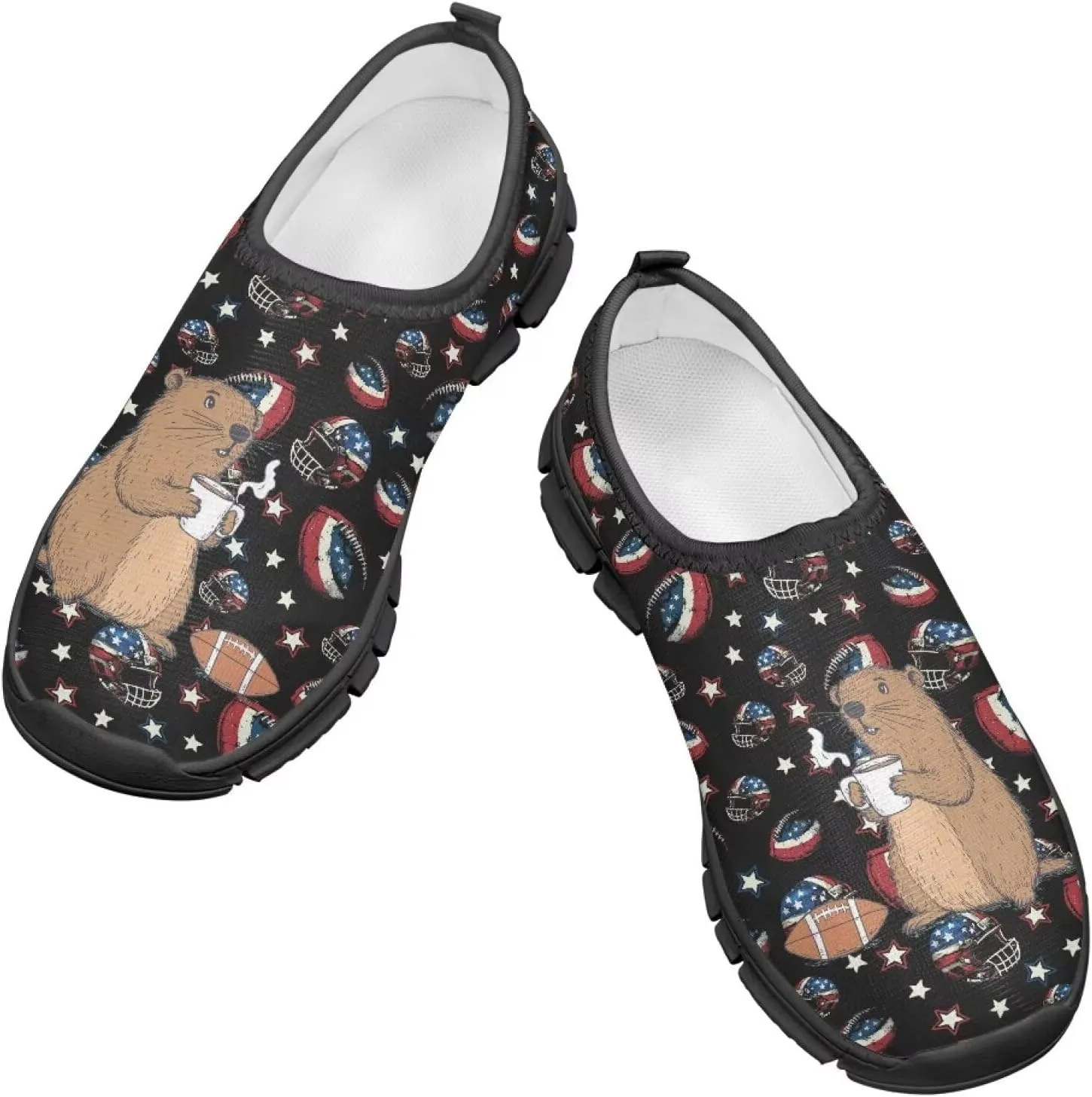Cool Boys Tennis Shoes Little Kids Slip On Shoes Ball Themed Running Shoes