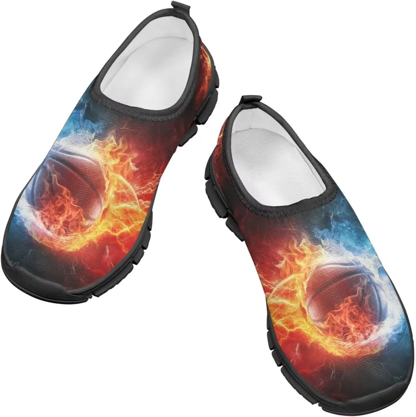 Cool Boys Tennis Shoes Little Kids Slip On Shoes Ball Themed Running Shoes