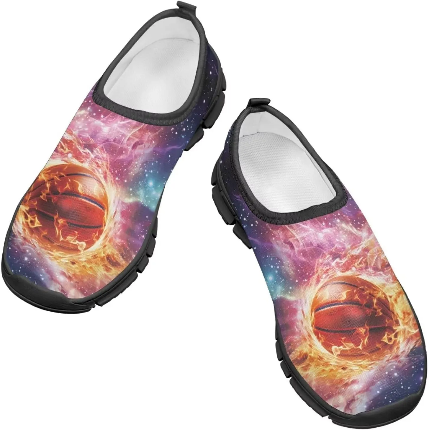 Cool Boys Tennis Shoes Little Kids Slip On Shoes Ball Themed Running Shoes