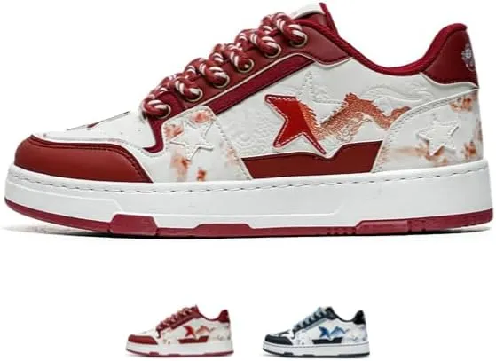Cool Dragon Star Chunky Sneakers Women Men Trendy Aesthetic Casual Street Skateboard Walking Shoes