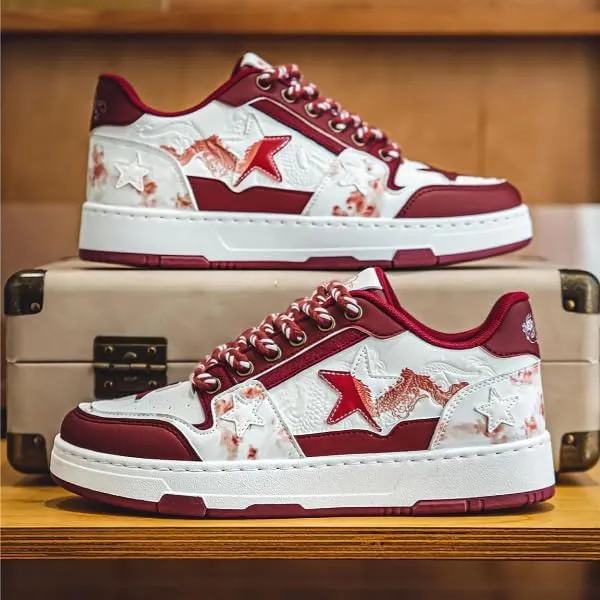 Cool Dragon Star Chunky Sneakers Women Men Trendy Aesthetic Casual Street Skateboard Walking Shoes