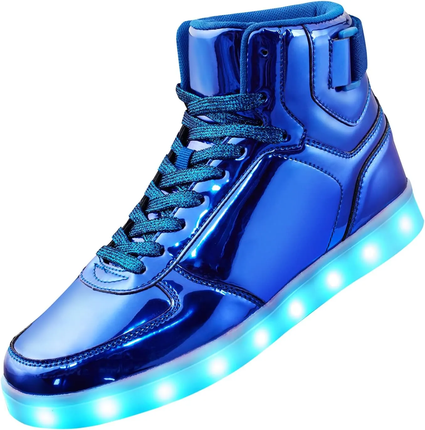 DIYJTS Unisex LED Light Up Shoes, Fashion High Top LED Sneakers USB Rechargeable Glowing Luminous Shoes for Men, Women, Teens