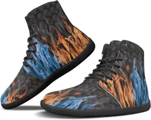 Doojoayie High Top Shoes for Men Wide Width PU Leather Shoes Emerging Adult
