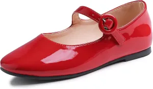 FEVERSOLE Girls Cute Dress Mary Jane Shoes Little Kids Casual Buckle Strap Flats