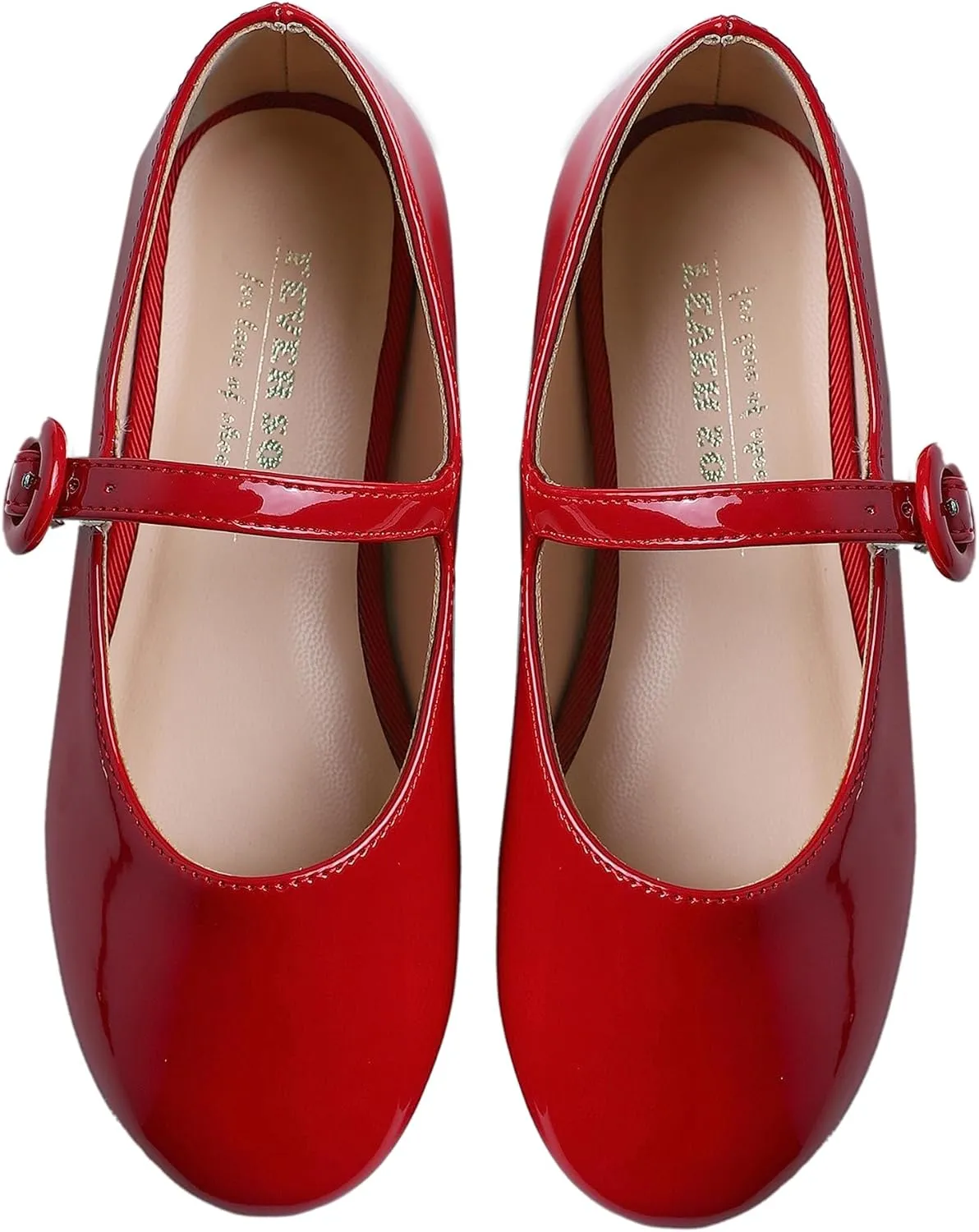 FEVERSOLE Girls Cute Dress Mary Jane Shoes Little Kids Casual Buckle Strap Flats