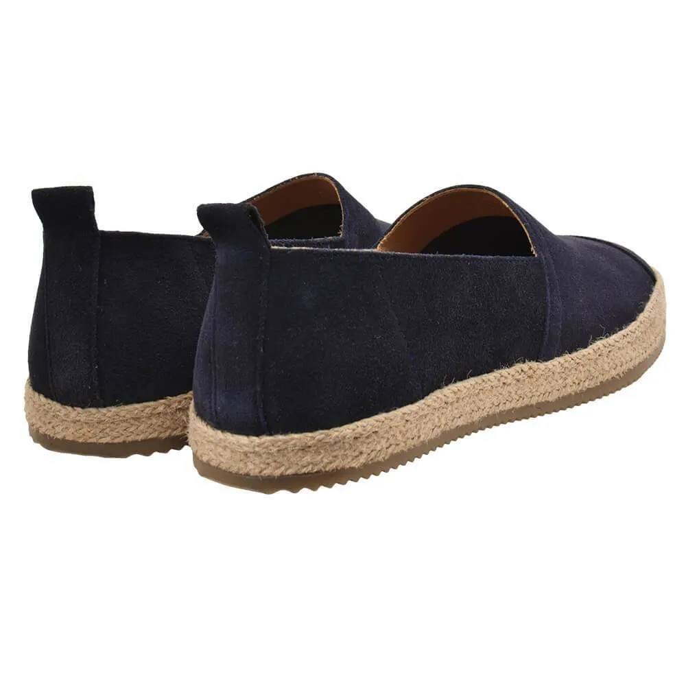 Gagliardi Navy Suede Espadrilles