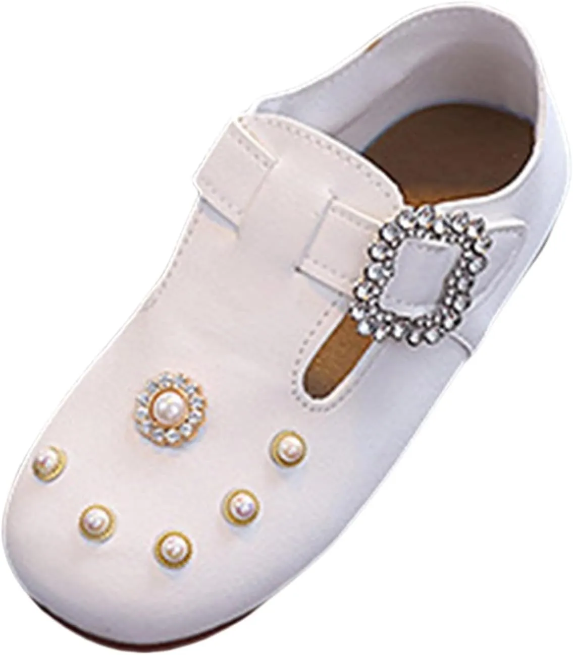 Girls Kids Ankle Sandals Close Toe Sequins Dress Shoes Toddler Soft Sole Summer Casual Leather Loafers Comfy Cute Shoes