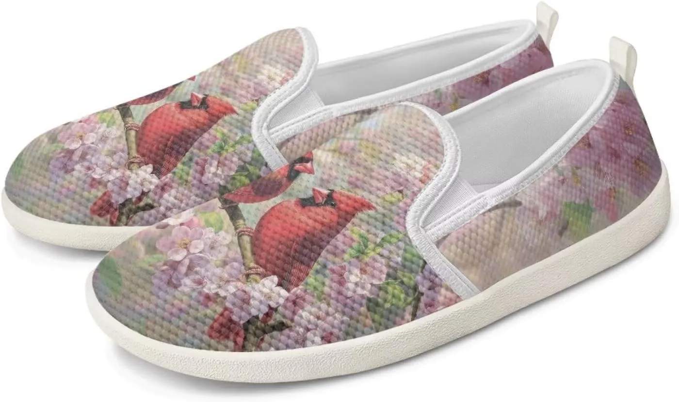 GOSTONG Women's Flats Shoes Breathable Mesh Round Toe Slip On Shoes Comfort Non Slip Casual Walking Shoes Outdoors White Sole Size 6-11