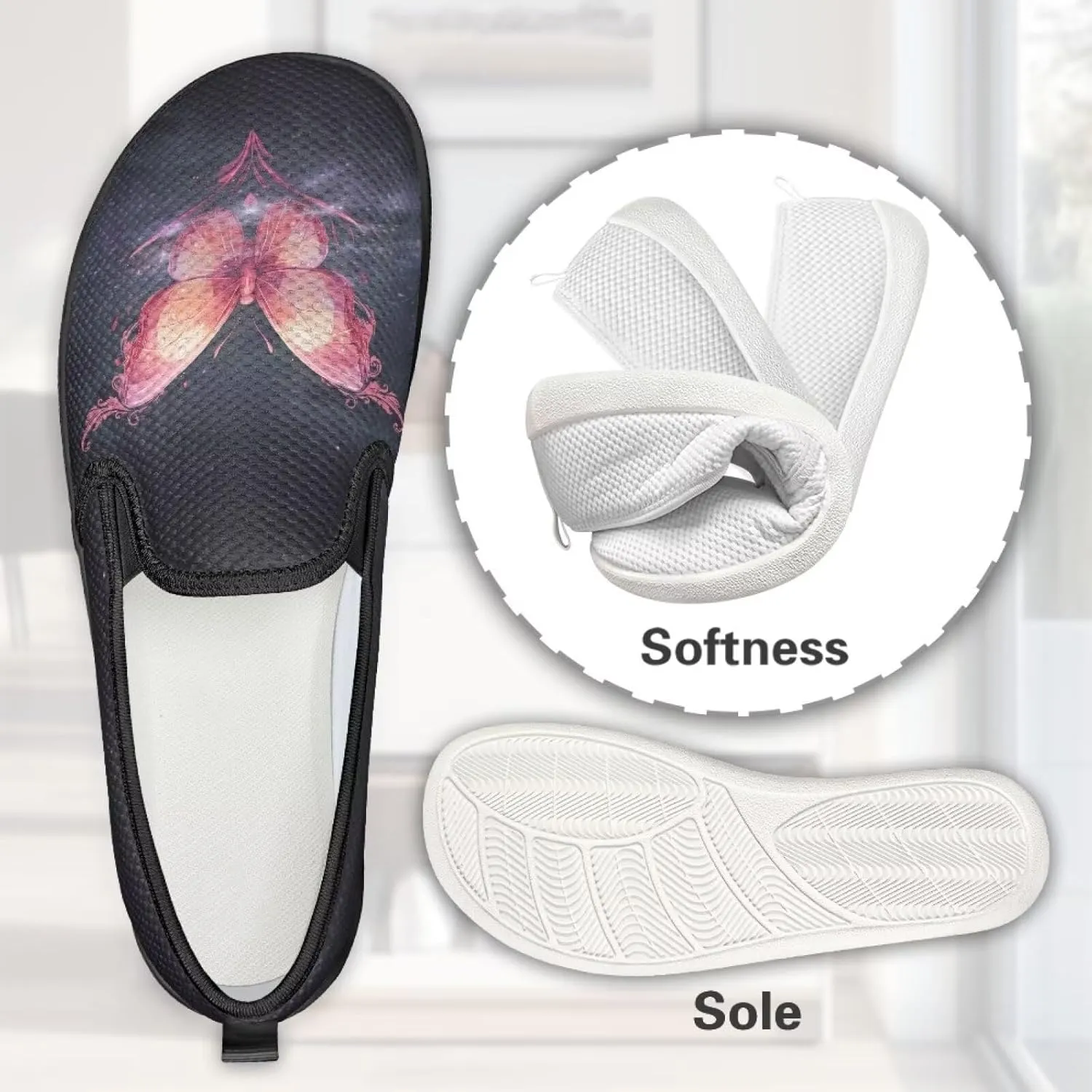 GOSTONG Womens Wdie Flats Shoes Breathable Mesh Casual Shoes Comfort Non Slip Travel Walking Shoes Outdoor Tennis Sneakers US 6-11