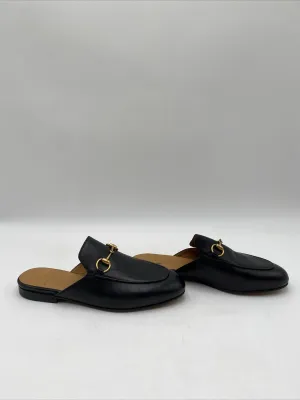 Gucci Women's Princetown Leather Mules Black Size 34 - Very Good