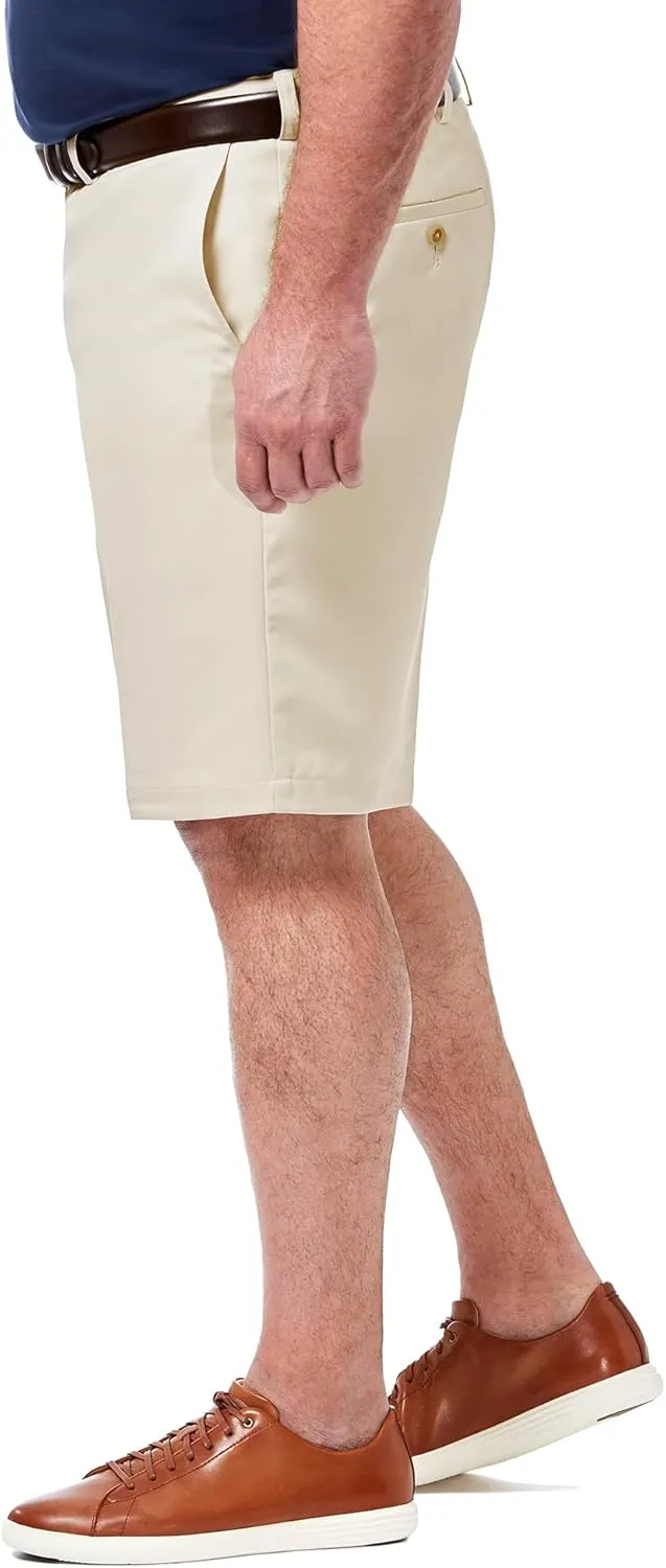 Haggar Men's Cool 18 Pro Straight Fit Flat Front 4-Way Stretch Expandable Waist Short-Big & Tall Sizes