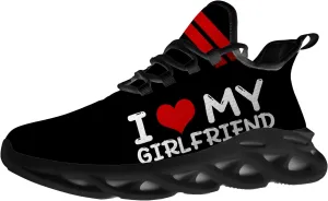 I Love My Sneakers Custom Shoes Men Women Running Shoes Add Name I Heart My Walking Tennis Shoes Gifts for Men Women