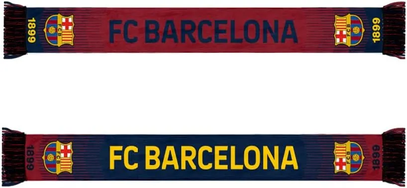 Icon Sports Soccer Team Scarf – Official World Football Club Logo Fans Premium Reversible Knit Warm Fringe Scarves Wrap