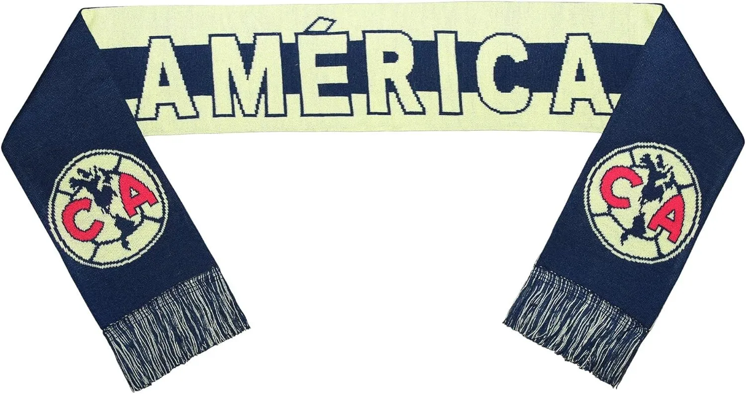 Icon Sports Soccer Team Scarf – Official World Football Club Logo Fans Premium Reversible Knit Warm Fringe Scarves Wrap
