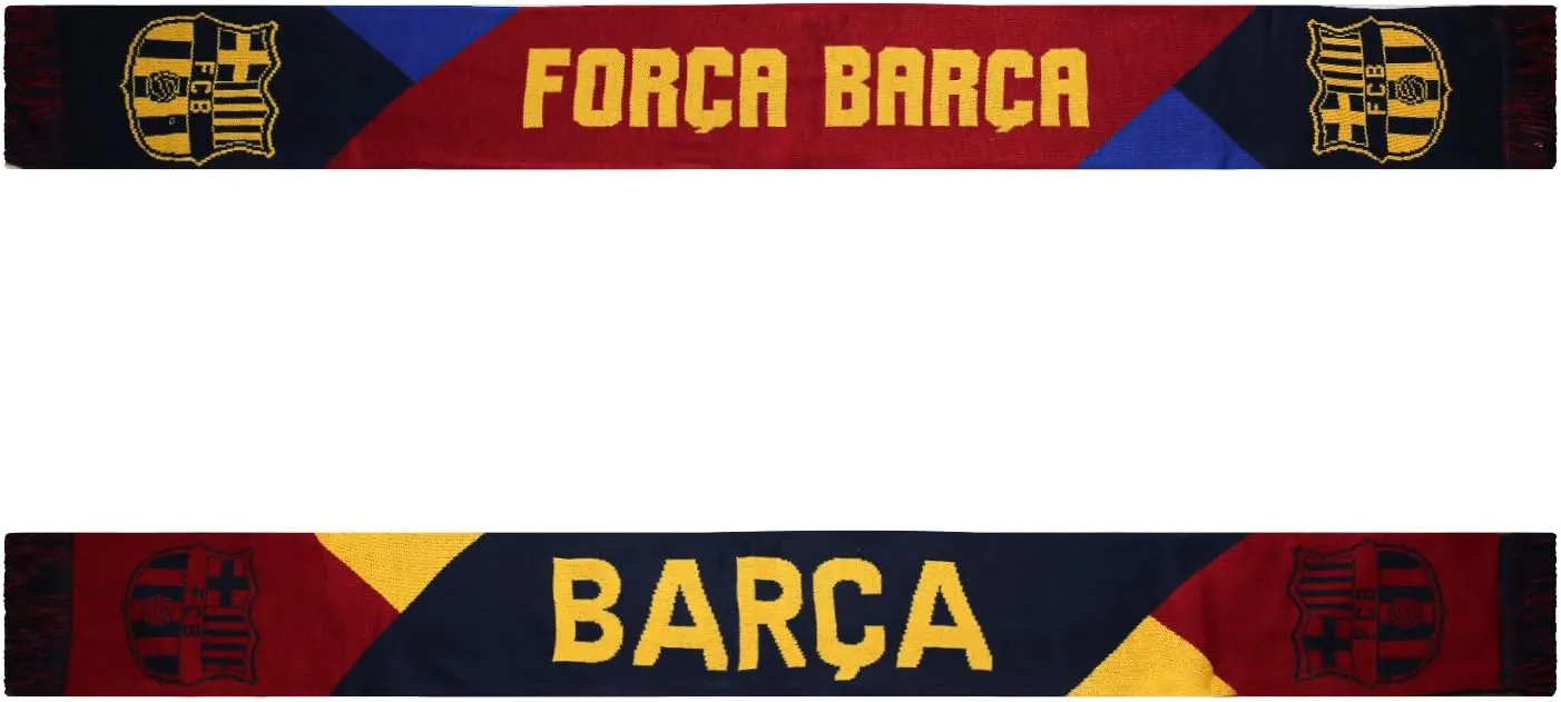 Icon Sports Soccer Team Scarf – Official World Football Club Logo Fans Premium Reversible Knit Warm Fringe Scarves Wrap