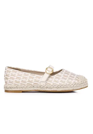 Josephine Comfy Fit Footbed Microfiber Leather Espadrilles In Khaki