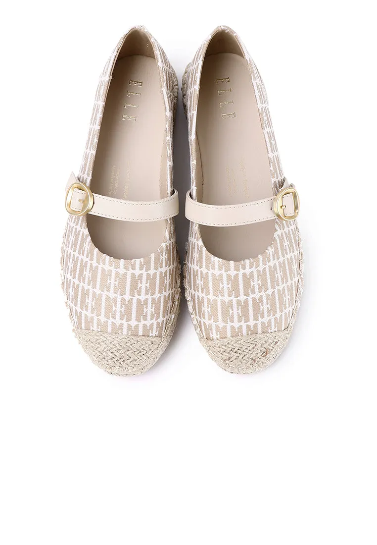 Josephine Comfy Fit Footbed Microfiber Leather Espadrilles In Khaki