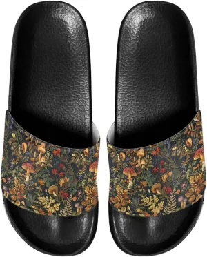 JoyLamoria Unisex Fashion Printed Slide Sandals, Home Bathroom Slip-on Flat Slippers Daily Shoes for Men Women