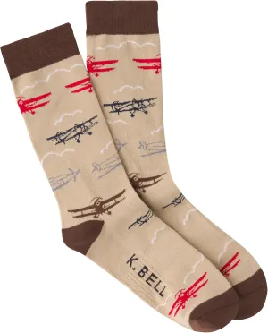 K. Bell Men's Fun Patterns & Designs Crew Socks-1 Pairs-Cool & Classic Novelty Gifts