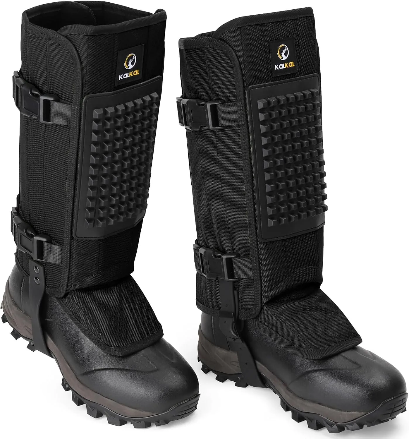 Kalkal Snake Gaiters, 1200D Waterproof Snake Chaps Snake Gaiters for Men Women, Adjustable Snake Bite Protection Snake Guards for Legs Men, Snake Proof Gaiters for Hiking Hunting