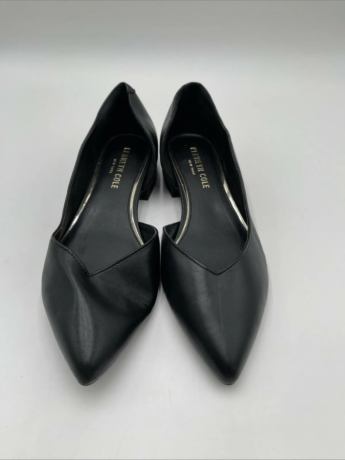 Kenneth Cole New York Carmina Leather Flats Black Size 6 - Very Good