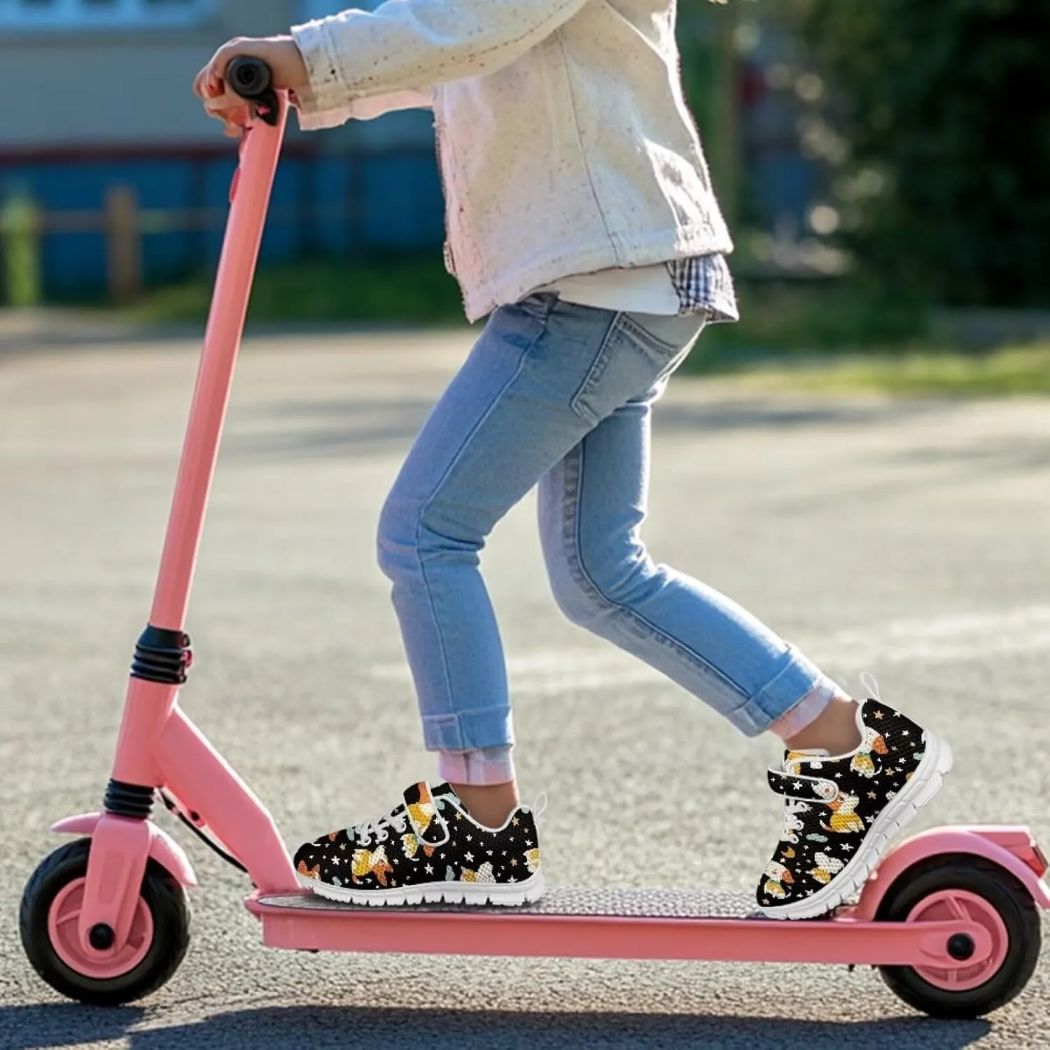 Kids Shoes for Boys Girls Lightweight Strap Sneakers with Single Buckle Slip On Tennis Shoes Running Sneakers