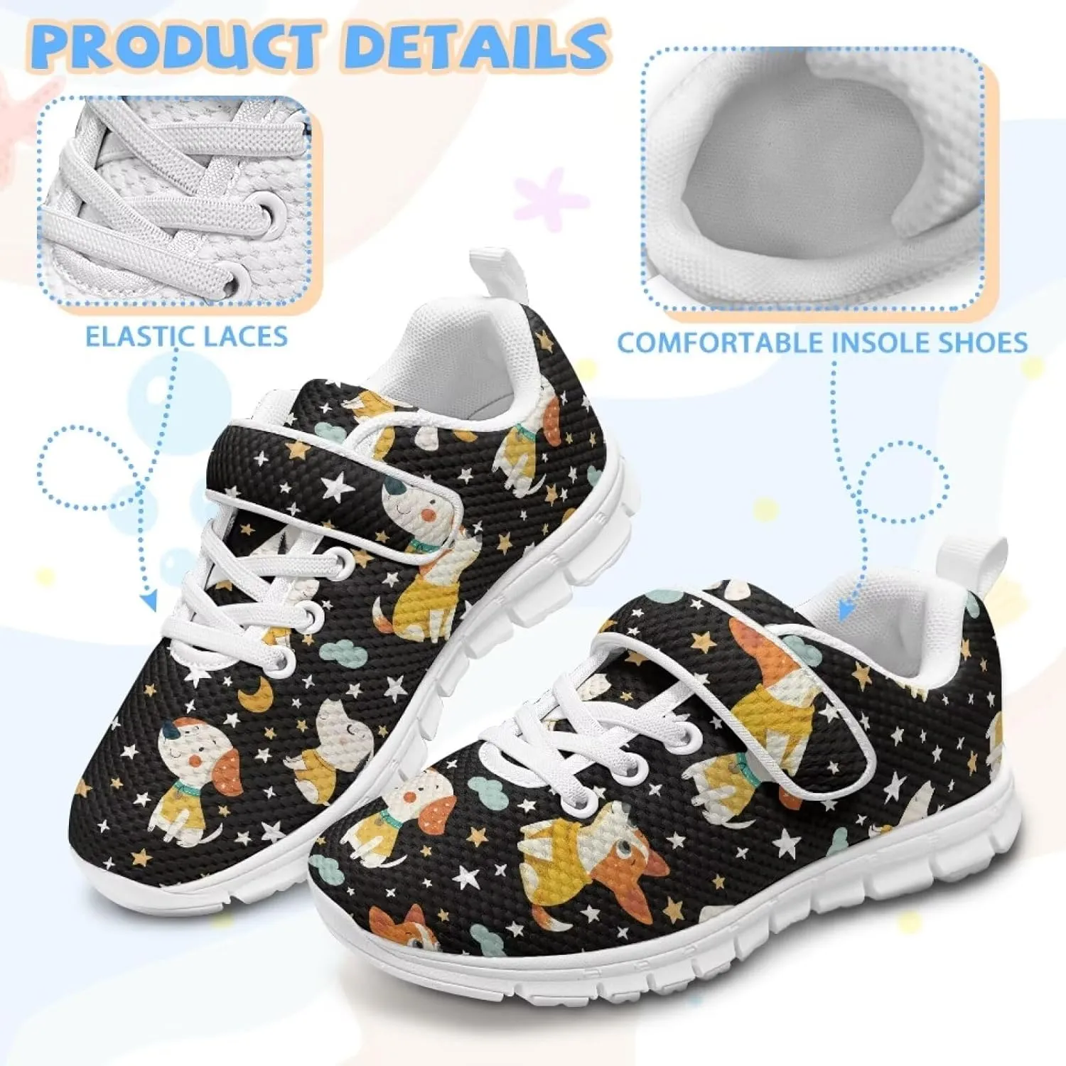 Kids Shoes for Boys Girls Lightweight Strap Sneakers with Single Buckle Slip On Tennis Shoes Running Sneakers